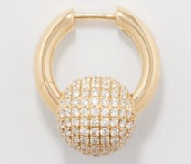 Piercing Diamond & 14kt Gold Single Earring