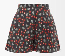 June Snail-print Linen Shorts
