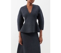 Henry Peplum-hem Wool-blend Sweater