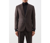 Checked Wool-blend Tweed Blazer