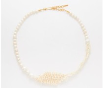 Freshwater Pearl Cluster 18kt Gold-plated Necklace