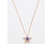 Istanbul Diamond, Tanzanite & Rose-gold Necklace