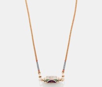 Lucky Diamond, Enamel & 18kt Rose-gold Necklace