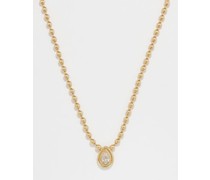 Double Bubble Bezel Diamond & Gold Necklace