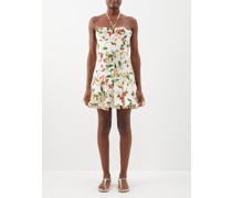 Anturio Floral-print Linen Dress