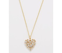 Cocktail Heart Diamond & 14kt Gold Necklace