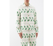 Suzani-embroidered Cotton-canvas Jacket