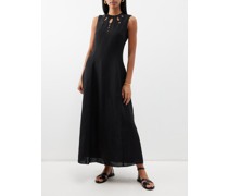 Edith Cutout Linen Maxi Dress