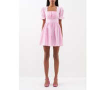 Popham Gingham-print Cotton Mini Dress