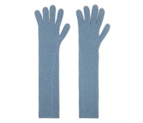 Ribbed Recycled Cashmere-blend Long Gloves
