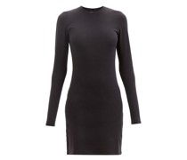 Round-neck Cotton-blend Jersey Mini Dress