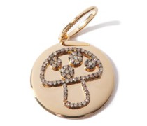 Mushroom Diamond & 18kt Gold Charm