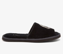 Sansindo Embroidered Corduroy Slippers