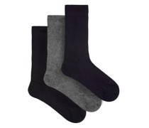 Set Of Three Silk Socks