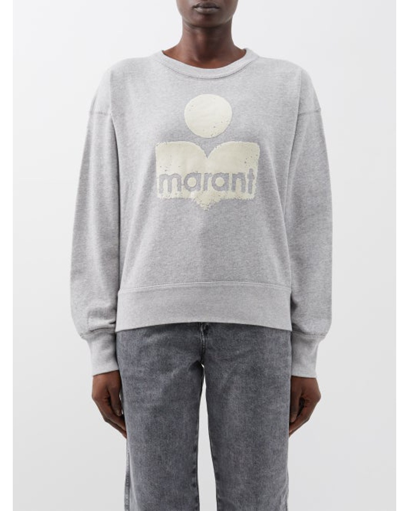 Isabel Marant Damen Mobyli Flocked Logo-print Cotton-blend Sweatshirt