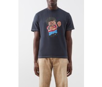 Work Shop London Bear-print Cotton-jersey T-shirt