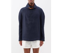 Raff Half-button Linen Shirt