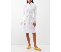 Road Trip Embroidered Cotton Shirt Dress