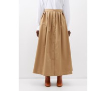 The Lilium Gabardine Pleated Maxi Skirt
