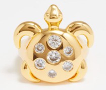Turtle Crystal & Gold-plated Ring