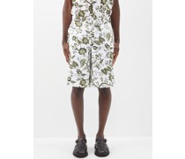Miles Floral-print Linen Bermuda Shorts