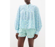 Yana Floral-print Cotton Blouse