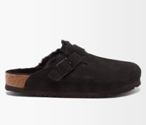 Boston Shearling-lined Suede Clogs