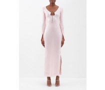 Solaria Keyhole-neck Sequinned-tulle Maxi Dress