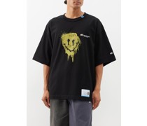 Smiley Face-print Cotton-jersey T-shirt