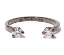 Dots Diamond & 18kt Black-gold Ring