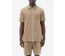 Riviera Short-sleeved Cotton-blend Corduroy Shirt