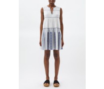 Thelma Embroidered Cotton-voile Mini Dress