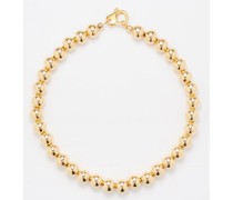 Baller Beaded 14kt Gold-plated Necklace