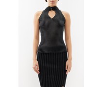 Emma Keyhole Ribbed Knit Top