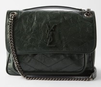 Niki Medium Crinkled-leather Shoulder Bag