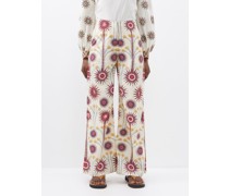 Artemisia Sea U Cotton Wide-leg Trousers