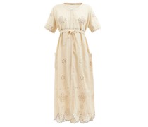 Colette Broderie-anglaise Linen Dress