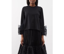 Ruffle-trim Cotton-jersey Top