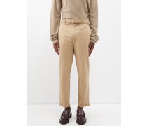 Owen Garment-dyed Organic Cotton-blend Trousers
