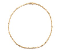 Doubled Stretched 18kt Gold Necklace
