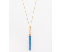 Lapis Bar & 14kt Gold Necklace
