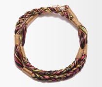 Rathi Link Braided-cotton & 18kt Gold Necklace