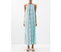 Dylan Halterneck Check Cotton Dress
