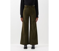 Romy Velvet Wide-leg Trousers