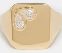 Sweetheart Diamond & 18kt Gold Ring