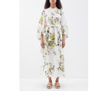 Vacation Nairne Floral-print Linen Midi Dress