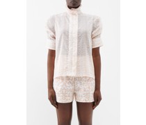 Vita Floral-print Cotton-poplin Blouse