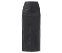 High-rise Leather Maxi Skirt