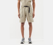 Buckled-strap Ripstop Cargo Shorts