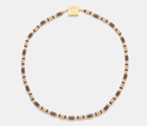 Davie Pearl, Enamel & 14kt Gold-plated Necklace